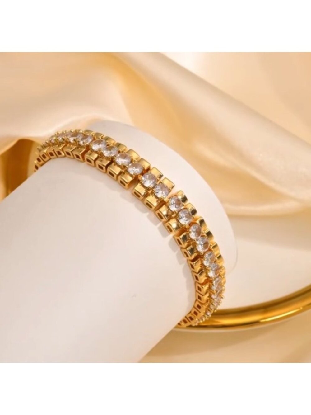 Classic Diamond Gold Tennis Bracelet